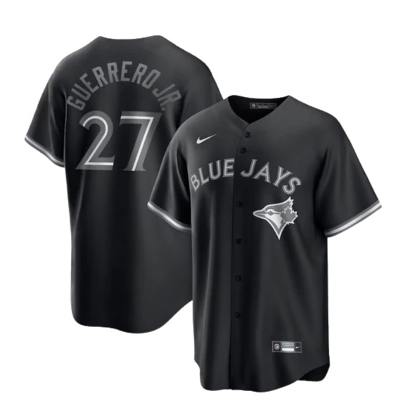 MLB TORONTO BLUE JAYS VLADIMIR GUERRERO OFFICIAL TEAM REPLICA JERSEY - BLACK - Picture 1 of 3
